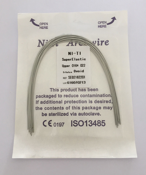 Dental niti wire orthodontic super elastic archwire 1722 lower ovoid