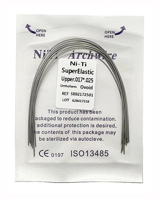 Dental niti wire orthodontic super elastic archwire 1722 lower ovoid