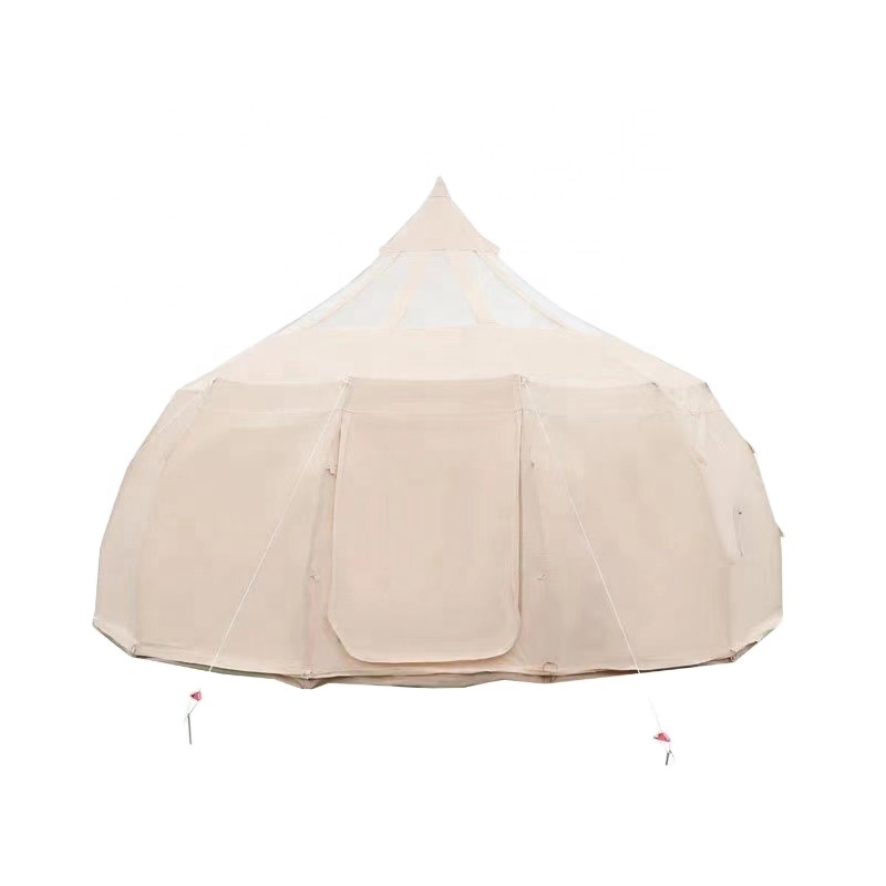 4M 5M 6M 8M Large Luxury 100% Camping Cotton Canvas Yurt Drop-shaped Waterproof Tent For Sale