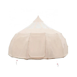 4M 5M 6M 8M Large Luxury 100% Camping Cotton Canvas Yurt Drop-shaped Waterproof Tent For Sale