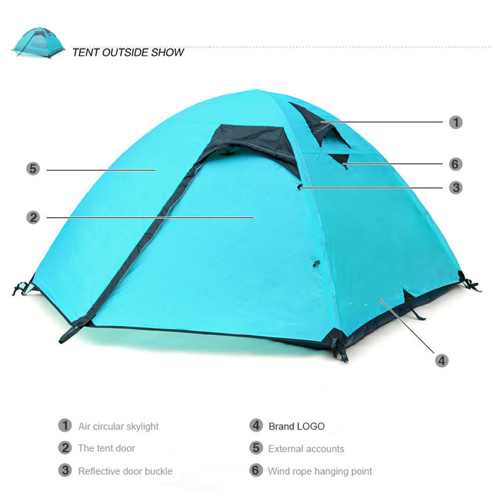 3 Persons Large Size Family Camping Tent For South Korea