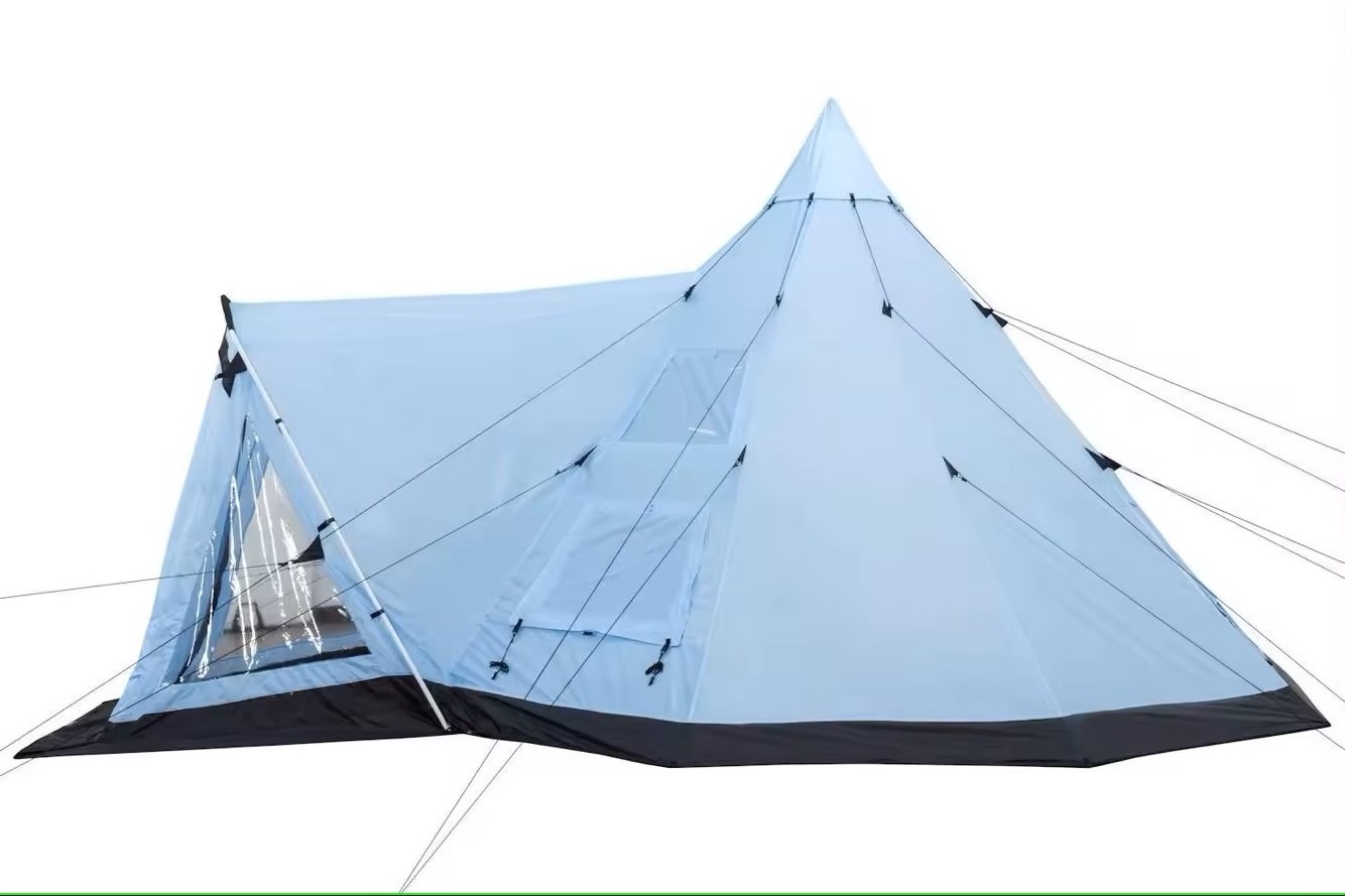 New Large Family Camping Teepee Tent Waterproof Windproof Outdoor 4 Season Tente Teepee Familiale