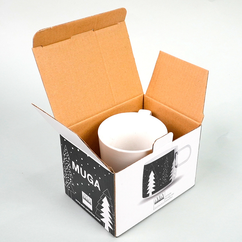 Cheap Custom Printed Mug Ceramics Glass Cup Box Rigid Corrugated Cardboard Shipping Boxes for Cup