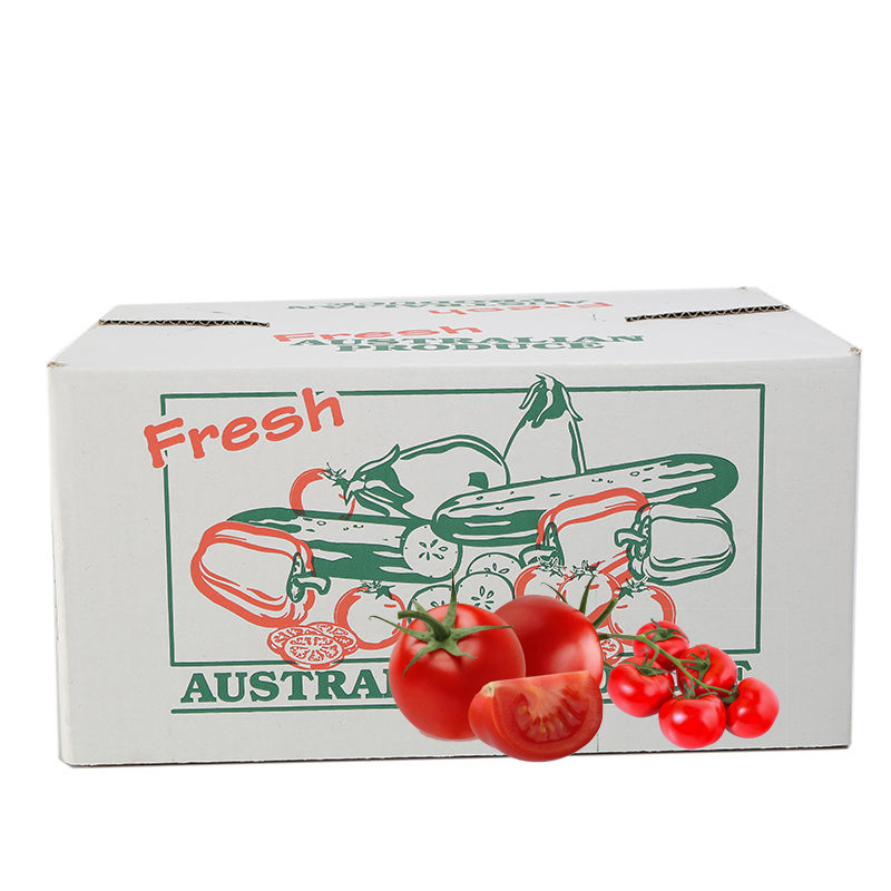 Manufacturer High Quality Custom Fresh Fruit Vegetable Package Cucumber Cherry Tomato Shipping Vegetable Fruit Waxed Produce Box