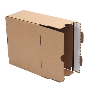 Custom Logo Corrugated Paper Easy Tear Line Packing Carton Zipper Gift Mailer Box With Self-adhesive Glue