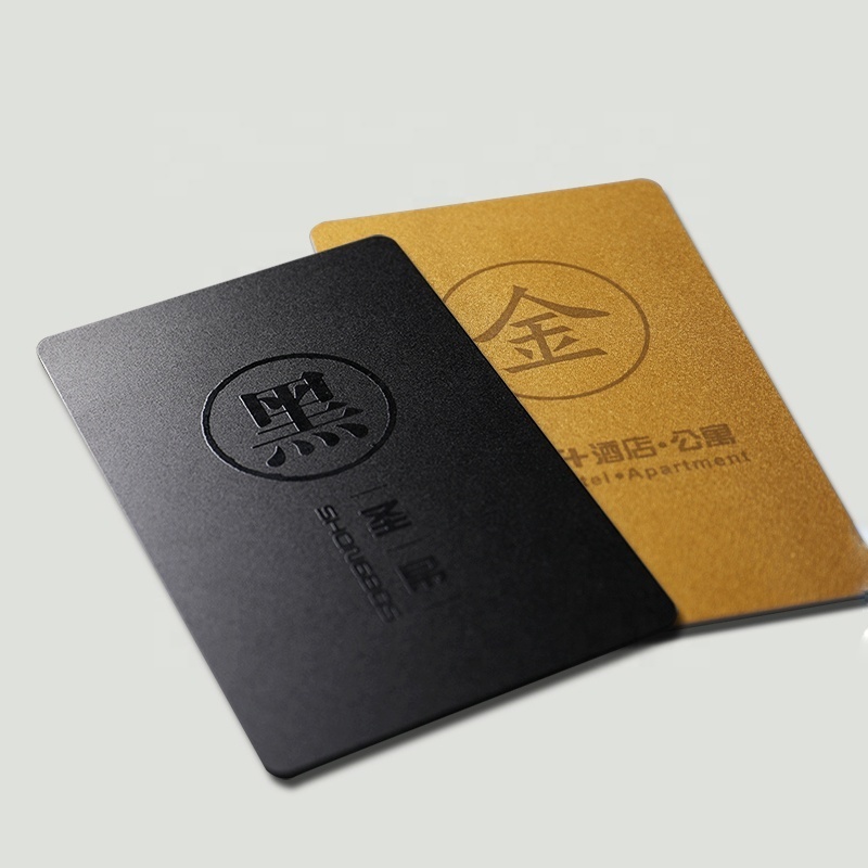 Black Customized PVC PP Plastic Digital Printing VIP Name Business Card Thank You Card