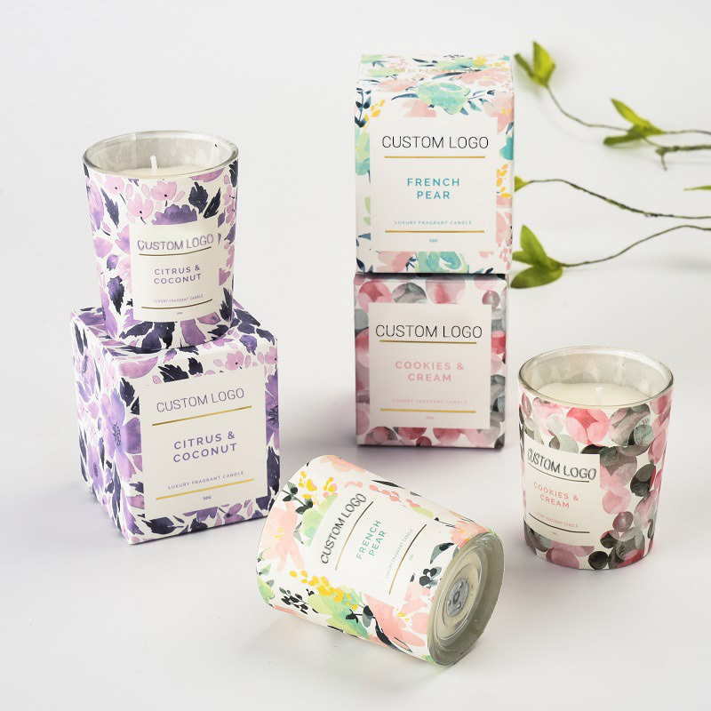 Romantic Floral Scented Candles Wholesale Smokeless Scented Soy Wax Household Essential Oil Jar Aromatherapy Candles