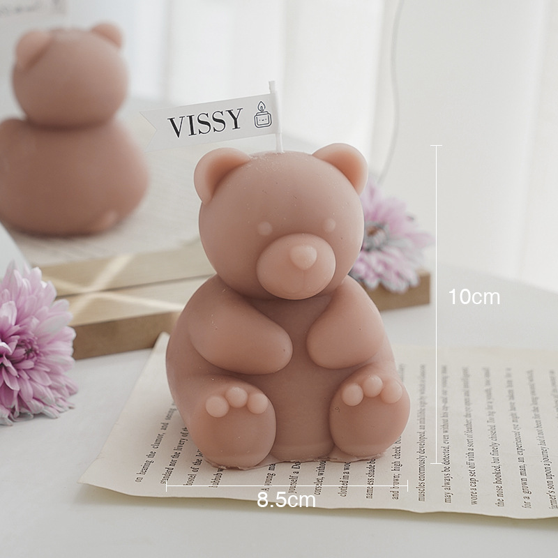 Unique Lovely Teddy Bear Candle for Wedding Home Decorations Gift Giving Scented Candle