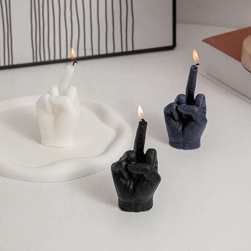 Funny Middle Finger Aromatherapy Candle Desktop Home Decoration Gift Ornaments Candle