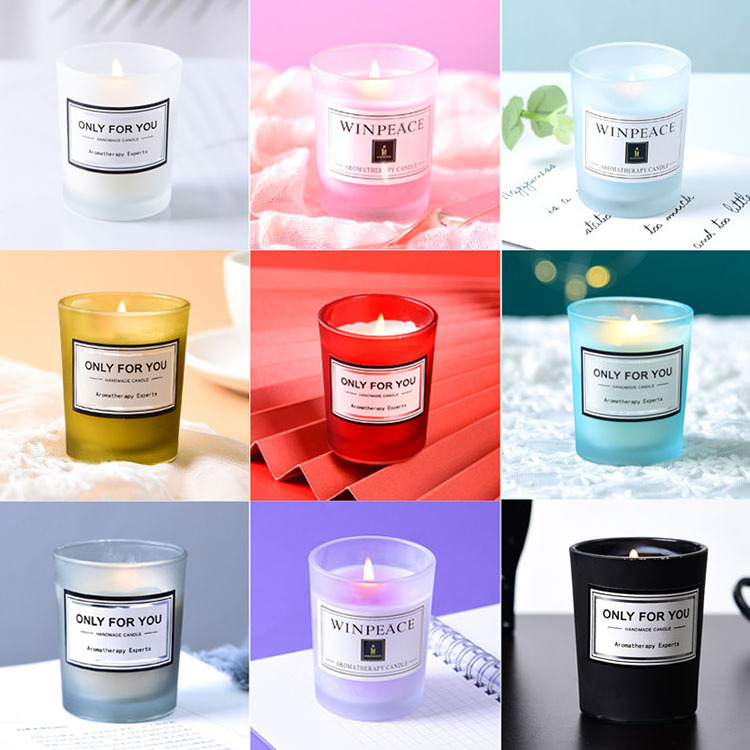 Natural Christmas Widely Used OEM Private Label Logo Luxury Scented Soy Wax Candles With Glass Jar Box