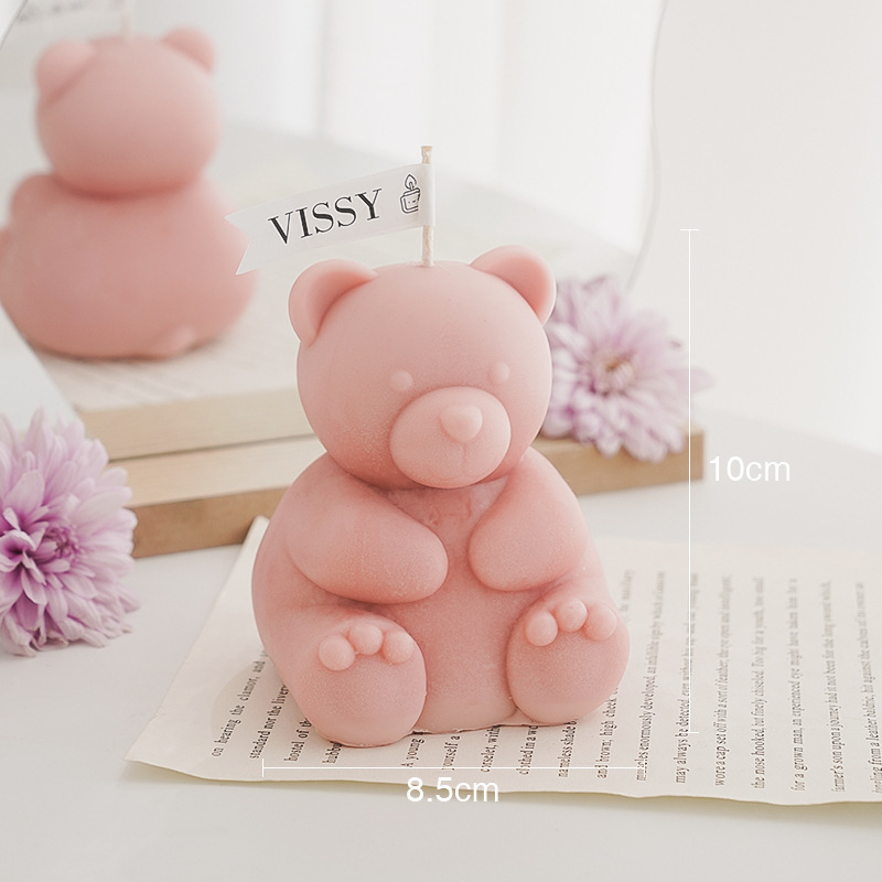 Unique Lovely Teddy Bear Candle for Wedding Home Decorations Gift Giving Scented Candle