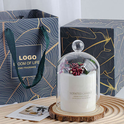 Customized Logo Service Luxury Scented Candles Soy Wax And Fragrance Oils Aromatherapy Aroma Candles With Glass Jar Tin Gift Box