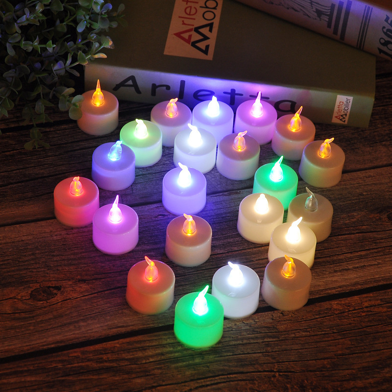 Birthday Christmas Atmosphere Decorations Electronic Tea Wax Led Night Lights Electronic Candle Lights Simulated Candles