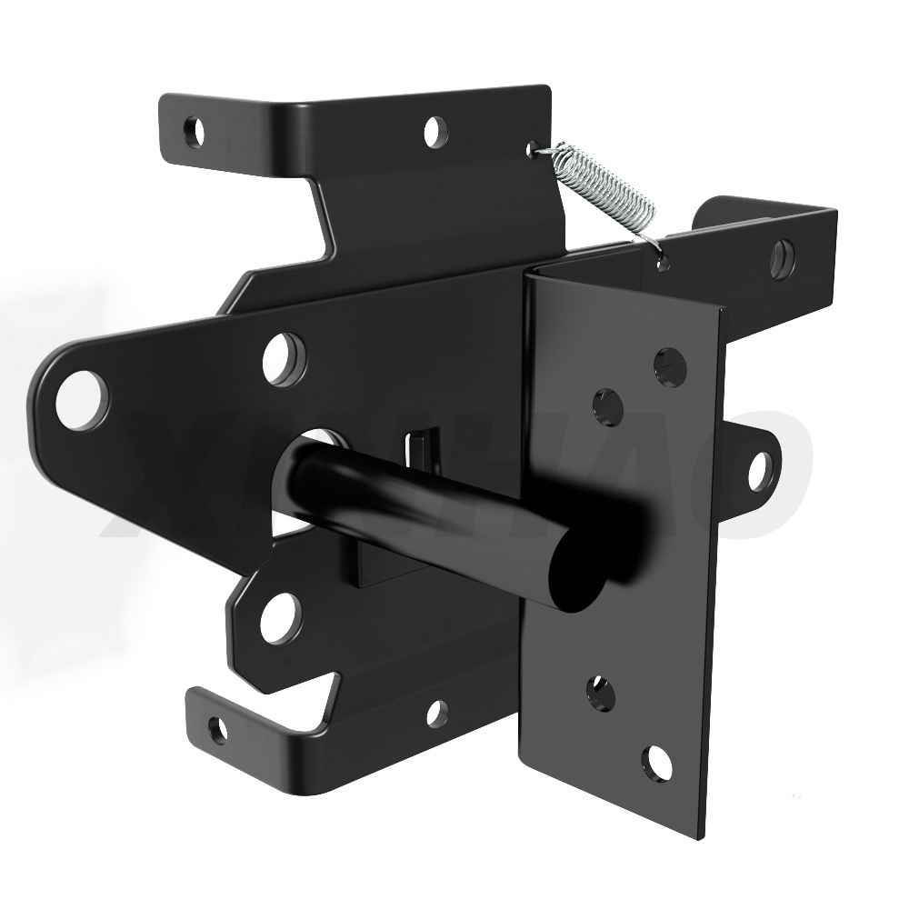 Black Yard Gate Latch 1-set with istallation screws fence gate latch for fence  gate latch