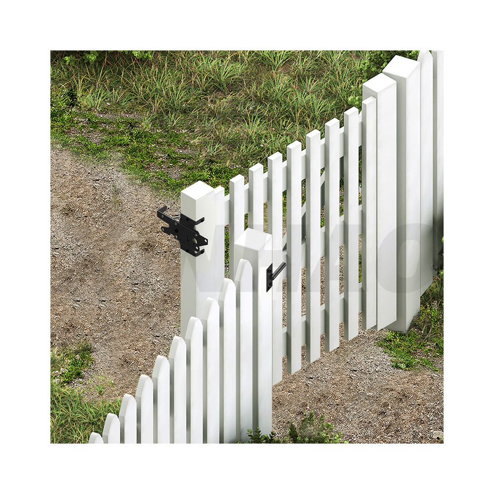 Black Yard Gate Latch 1-set with istallation screws fence gate latch for fence  gate latch