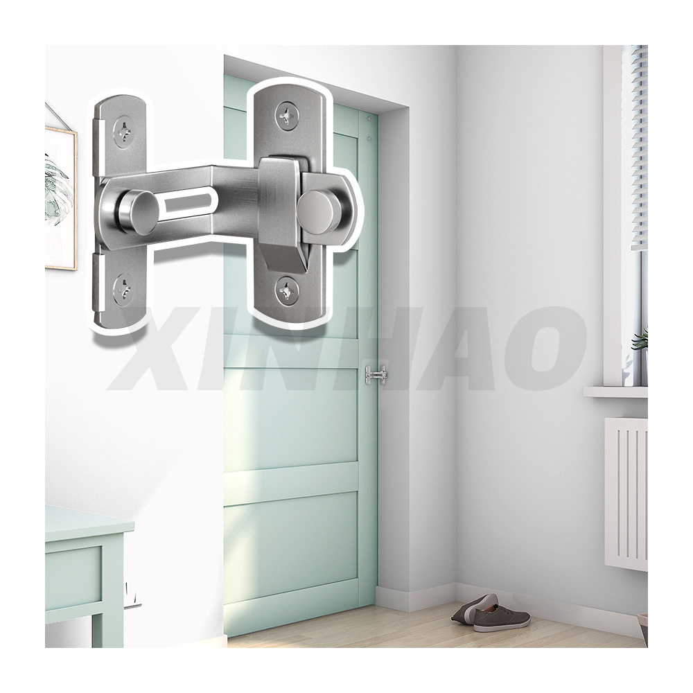 Barn Door Lock 90 Degree Stainless Steel Sliding barn Door Latch and Catches for Bathroom