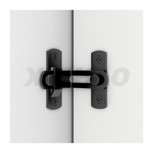 Matt Black Barn Door Antique Lock 90 Degree Sliding barn Door Latch and Flip Door Lock Bi-Fold Gate Hasp for Bathroom