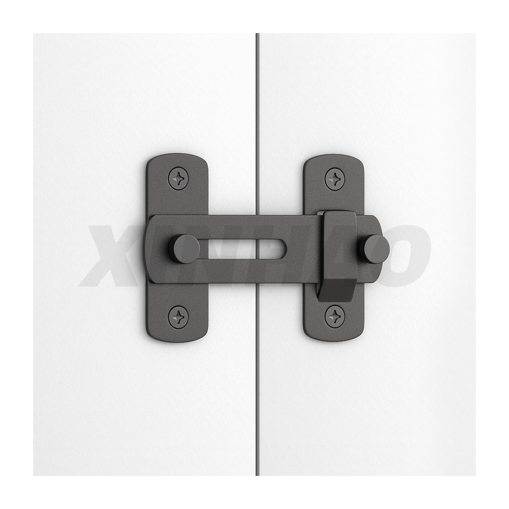 Black Steel Sliding Barn Door Lock Gate Latch Flip Latch Safety Door Bolt Latch Lock for Wine Cabinet Bathroom Outdoor