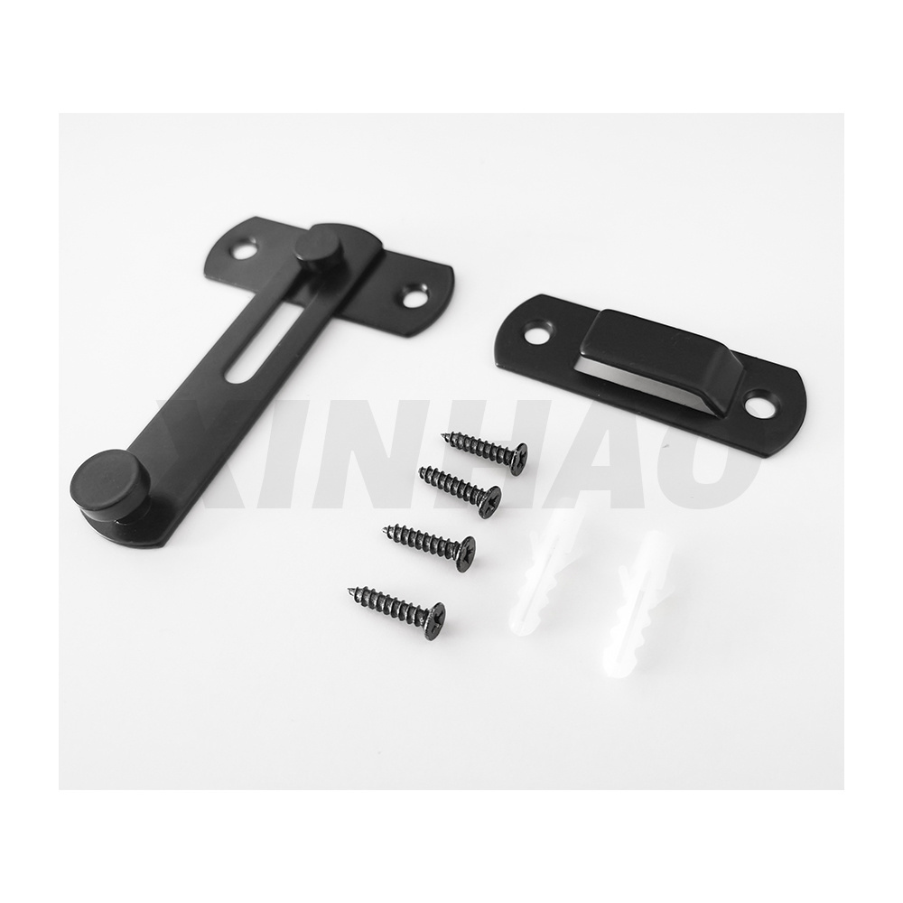 Black Steel Sliding Barn Door Lock Gate Latch Flip Latch Safety Door Bolt Latch Lock for Wine Cabinet Bathroom Outdoor