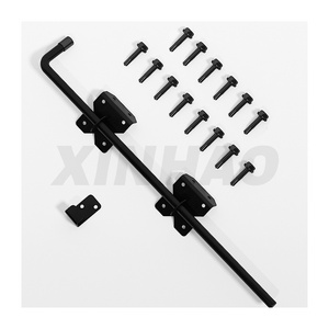 24" Heavy Duty Cane Bolt Gate Drop Rod Hardware Ground Latch for Double Wood PVC Vinyl Metal Fences Gates