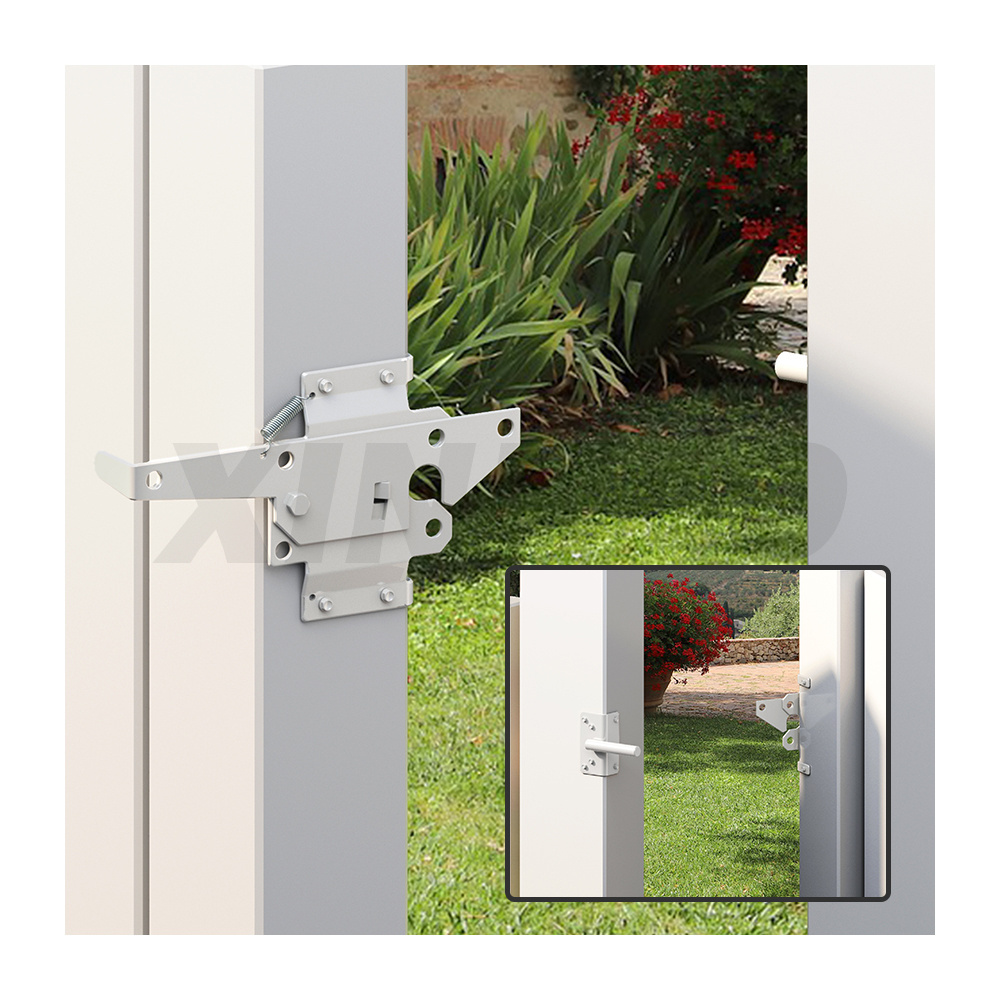 Heavy duty fence gate latch for wooden door easy to install self closing