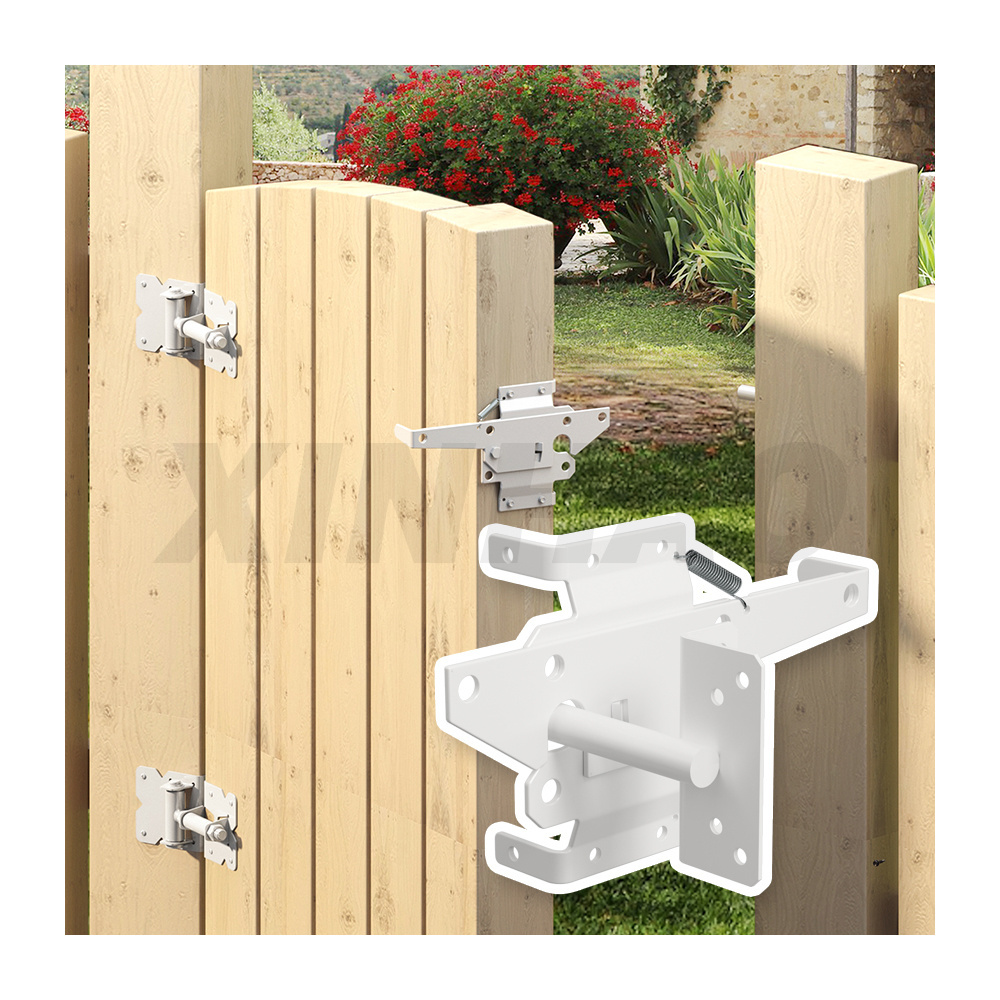 Heavy duty fence gate latch for wooden door easy to install self closing