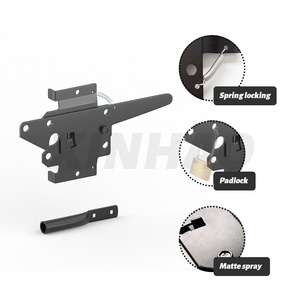 Gate Latch for Wooden Fence Heavy Duty Self Locking Latches with Handle Thumb Latch Hardware for wooden and vinyl fence