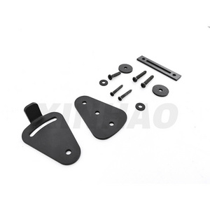 Carbon Steel Material With Black Powder Coating Door Lock Hardware for Barn Door