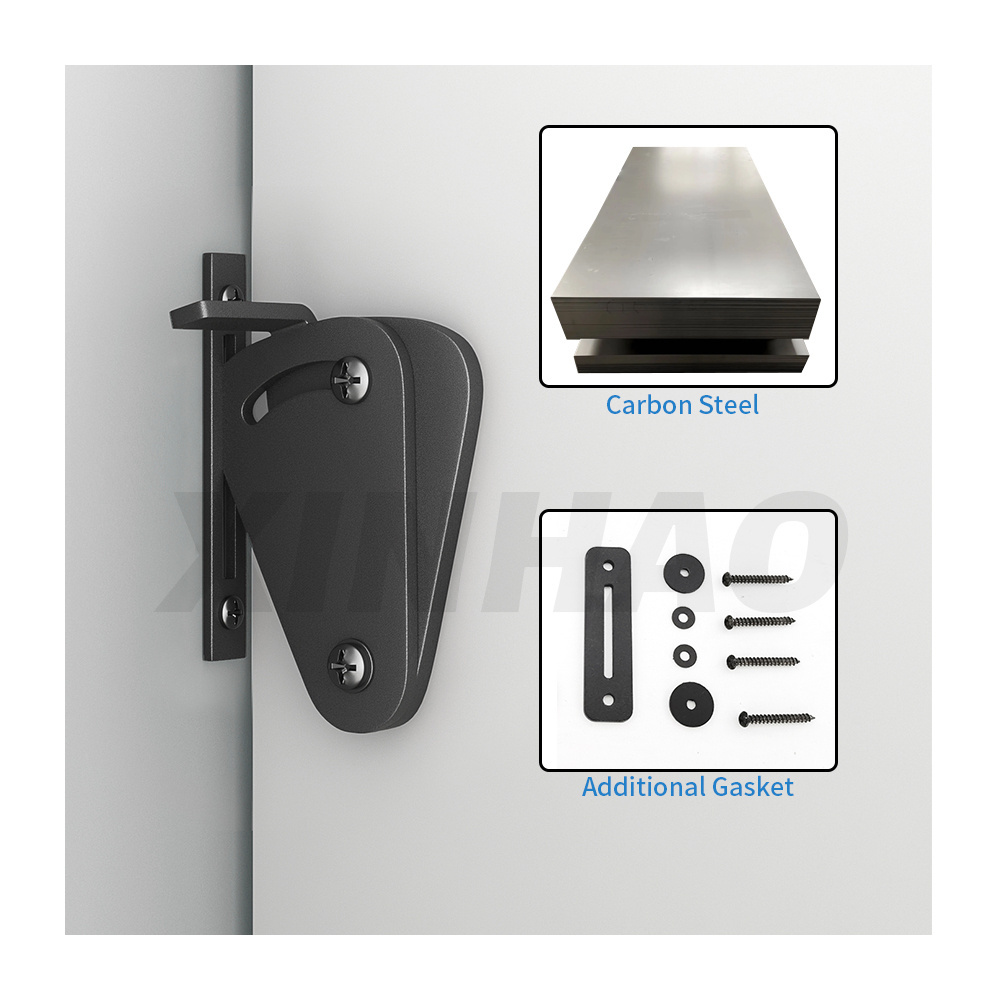 Pocket Shed Wood Barn Door & Black Garage  Doors Lock Hardware Sliding Wood Latch Privacy Lock for Sliding Barn Door