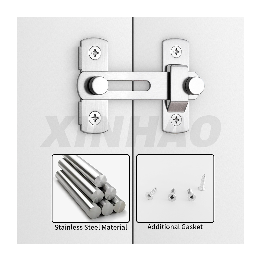 Stainless Steel Silver Gate Latch Barn Door Lock For Security And Privacy Heavy Duty Metal Lift Latch Hardware