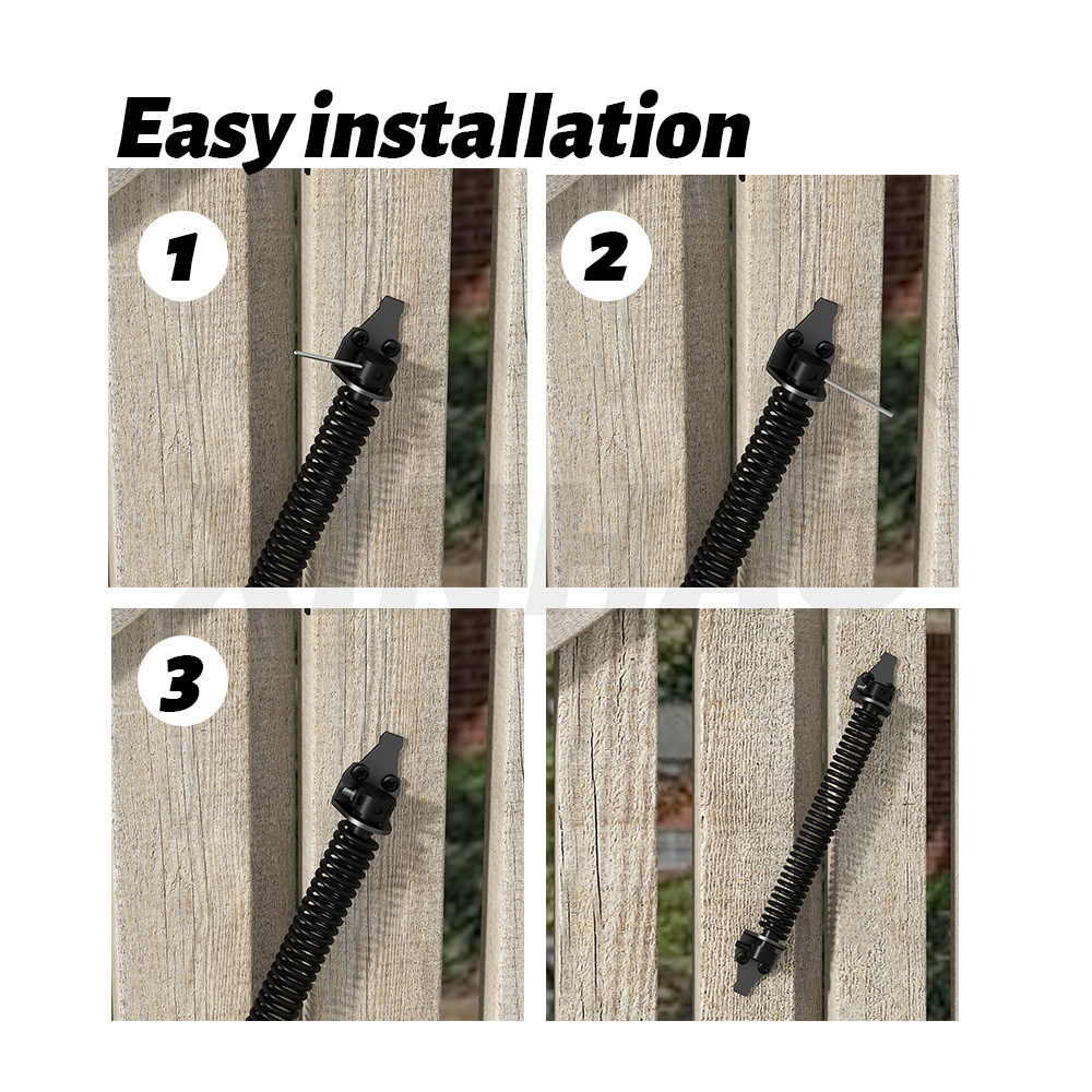 Adjustable Self-Locking Gate Spring for Wooden or Vinyl Fence