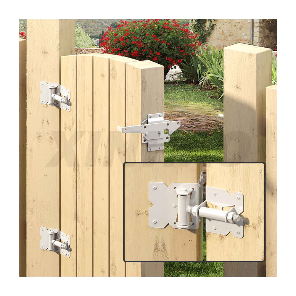 White Color Soft Closing Stainless Steel Material Gate Latch  Locks for Fence Door