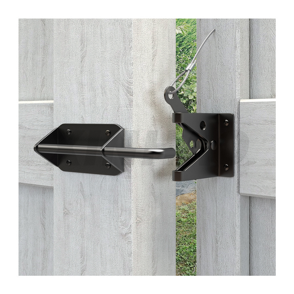 XINHAO Black Heavy Duty Gravity Fence Gate Latch for Wooden door