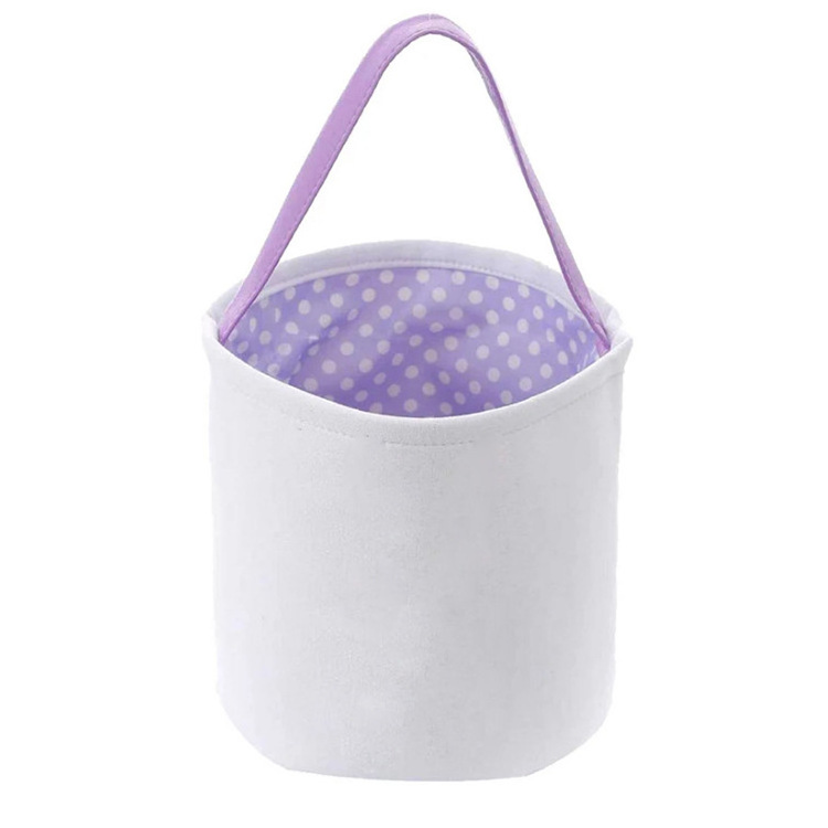 Candy Basket Canvas Fabric sublimation blank easter baskets for kids