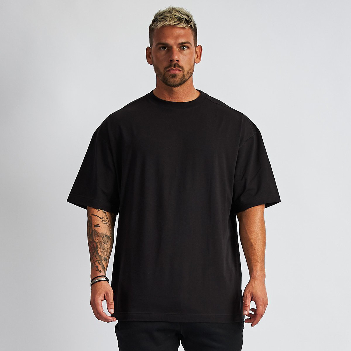 Manufacturer plus size men's shirts 230gsm Heavyweight T-Shirt 100% Thick custom Drop Shoulder cotton plain oversized tshirt