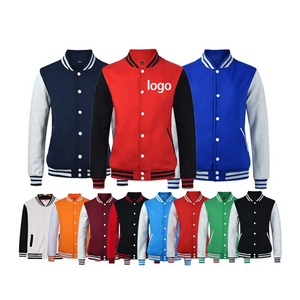 OEM private label baseball varsity jackets Cotton Polyester blank plain mens jackets bomber letterman USA size custom jackets