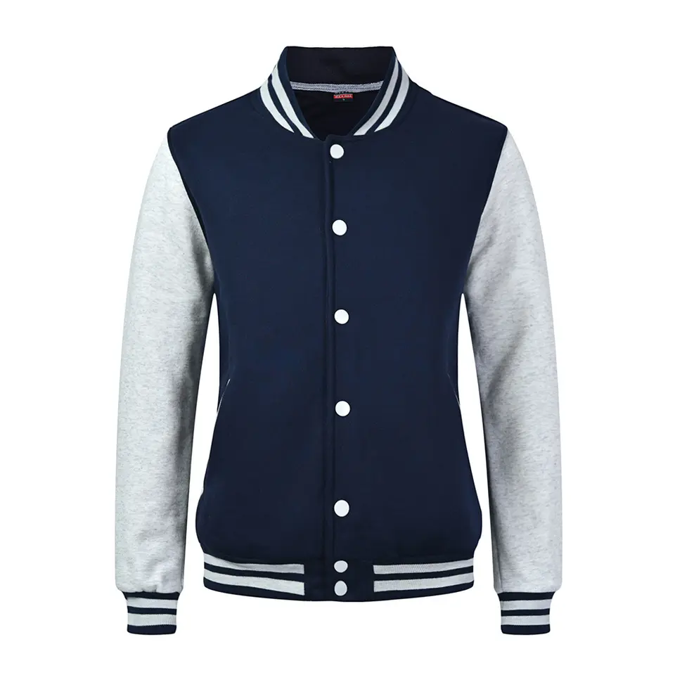 OEM Customized sleeve baseball jackets chenille embroidery leather Varsity Jackets blank plain mens jackets