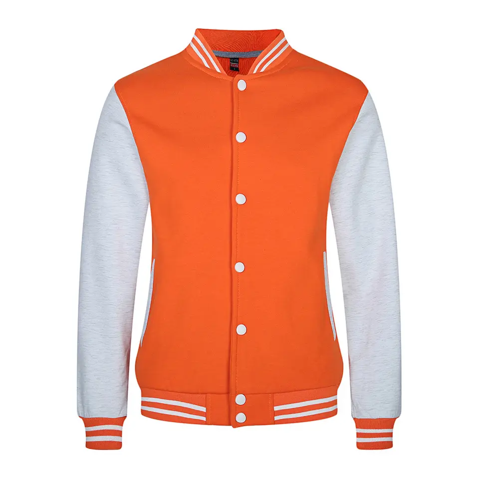 OEM private label baseball varsity jackets Cotton Polyester blank plain mens jackets bomber letterman USA size custom jackets