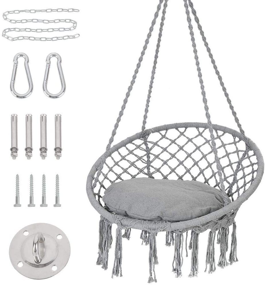 Outdoor camping hot sale basket hanging hammock with stand swing chair