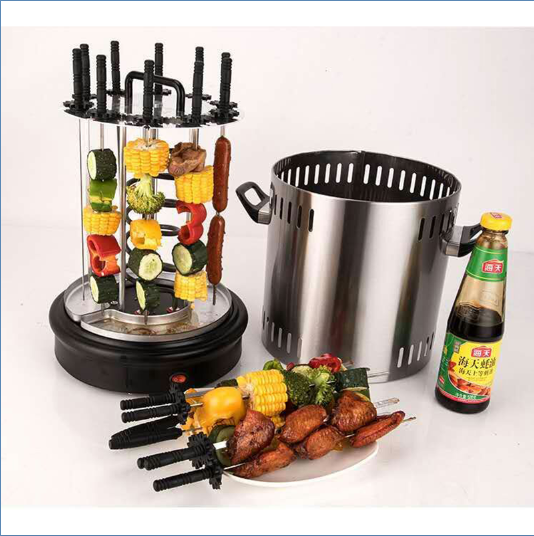 Home Garden Electric Automatic Rotating BBQ Grill Skewer Grill