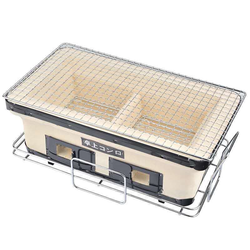 CAMPING OUTDOOR Portable MINI small table top Japanese style ceramic bbq grill charcoal clay stove