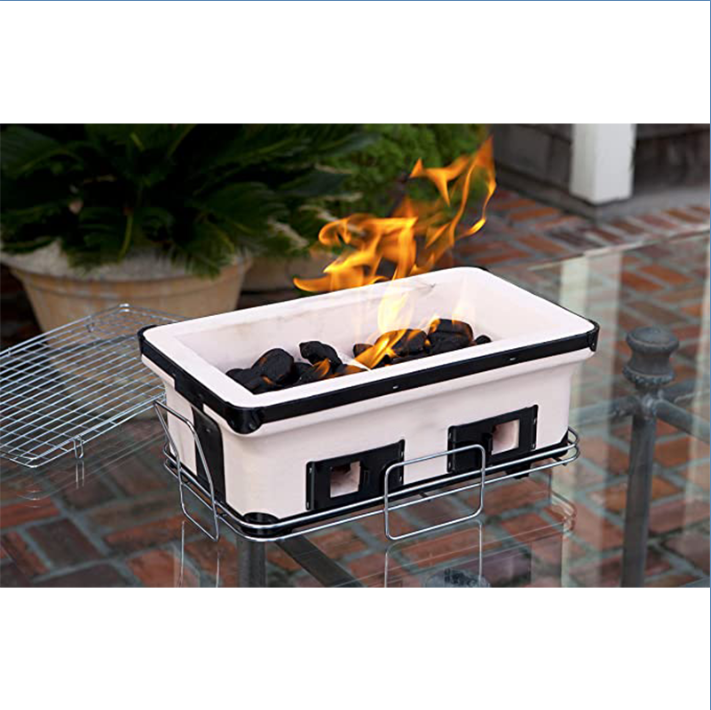 CAMPING OUTDOOR Portable MINI small table top Japanese style ceramic bbq grill charcoal clay stove