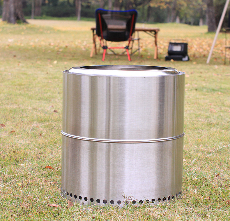 Big Size Stainless Steel Stove Ranger Fire Pit Wood Burning Charcoal Portable Outdoor Camping Stove