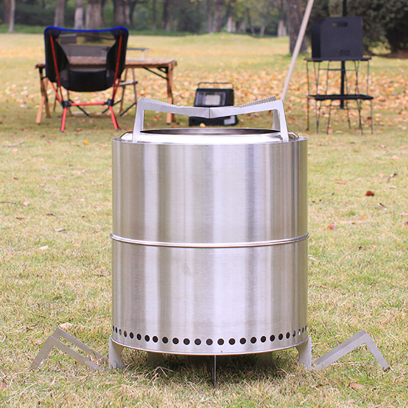 Big Size Stainless Steel Stove Ranger Fire Pit Wood Burning Charcoal Portable Outdoor Camping Stove