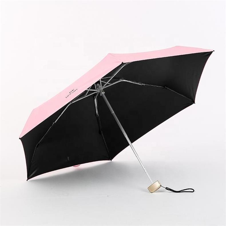 6k 21inch five folding compact umbrella 5 fold lightweight portable small sun umbrella cell phone mini pocket umbrella