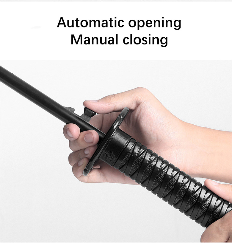 wholesale japanese traditional compact golf samurai sword shaped handle hot sale Factory Wholesale adult katana umbrella