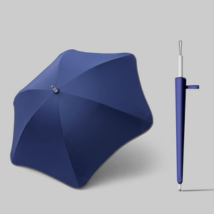 New safty round corner special blunt umbrella no tip Reflective Strip Umbrella for travel light edge