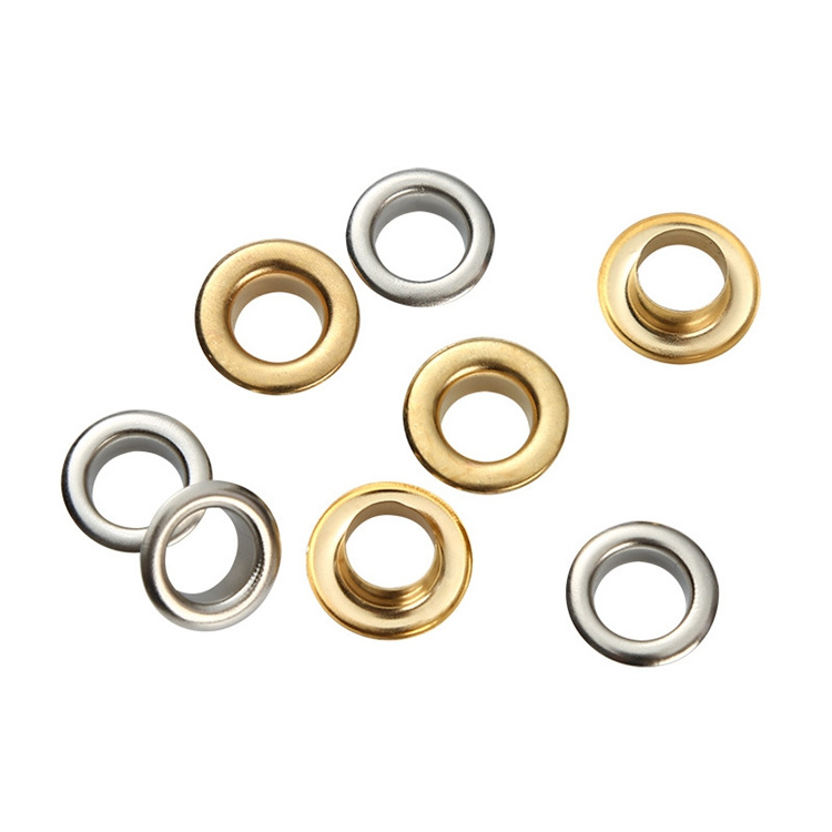 Iron Aluminium Eyelet for Clothing Button Bag Tag Custom Double-sided Metal Brass Copper Stainless Steel Plating Round Anti Rust