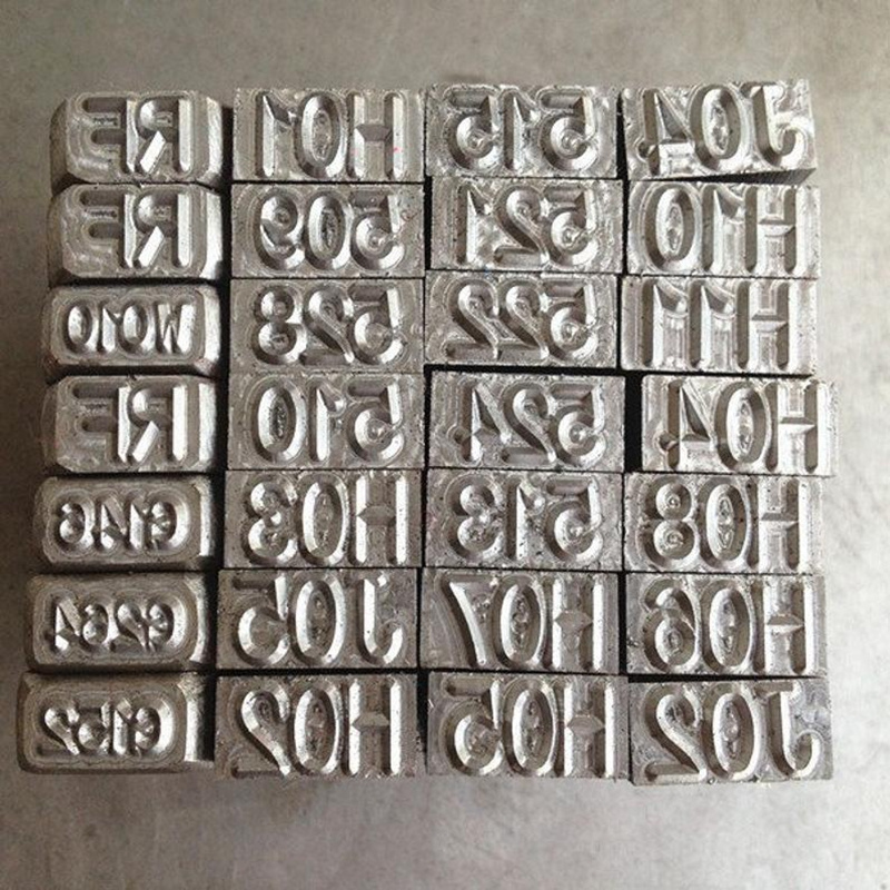 Custom Design Digital Alphabet Letter Number Logo Cr12mov matrix stamping steel punch Die Mould