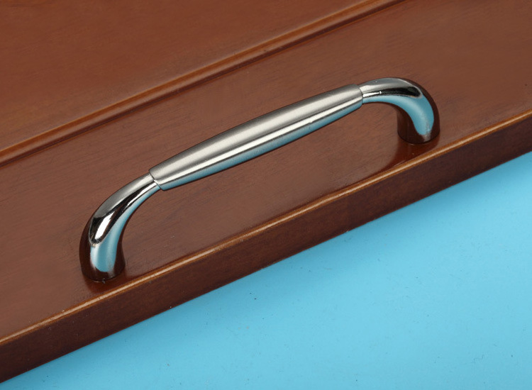 Zinc Alloy Modern Simple Cabinet Wardrobe Round Drawer Single Hole Pull Ring Silver White Handle